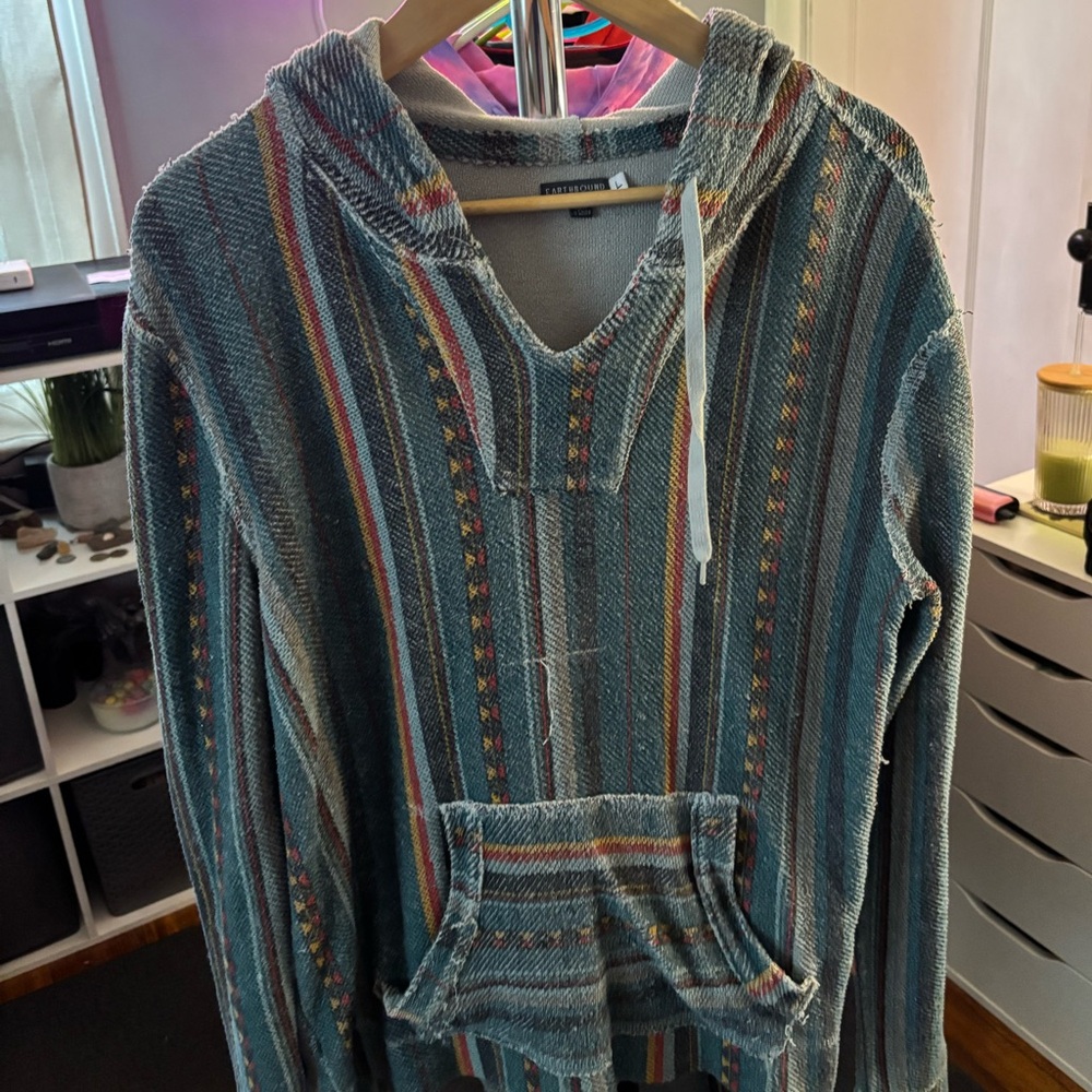EARTHBOUND Multicolor Striped Hoodie Jacket